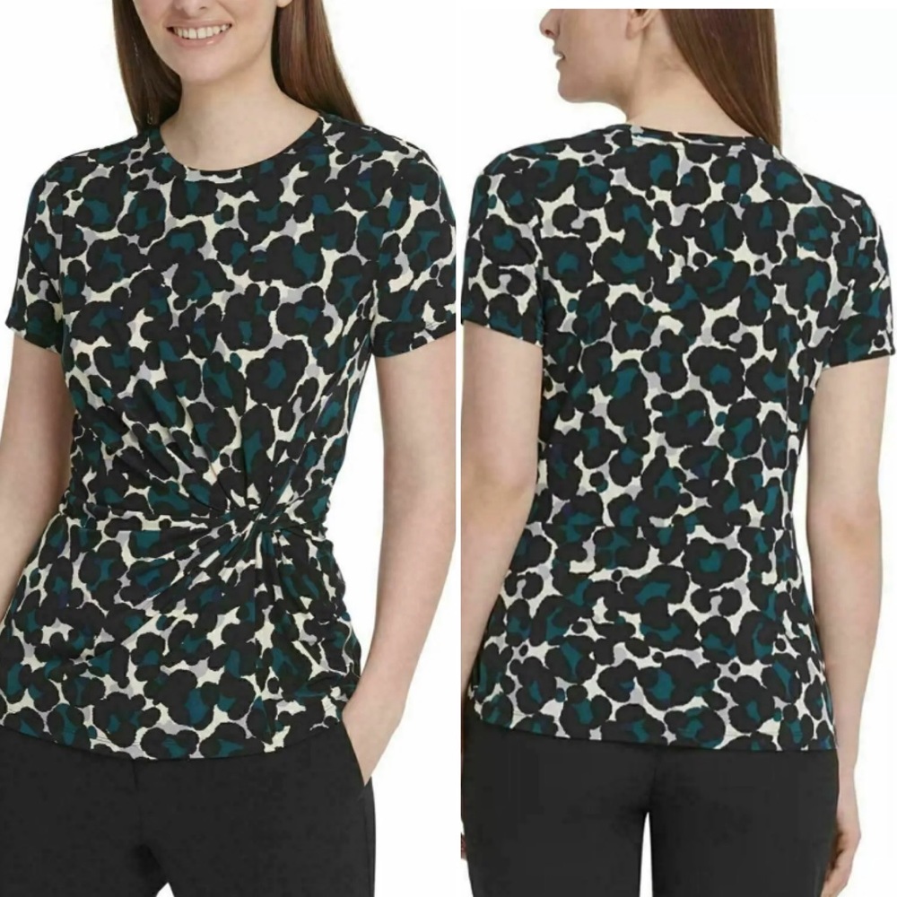 DKNY | Size Medium Womens blouse leopard print